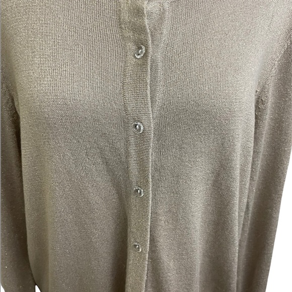 Fenn Wright Manson womens button down cardigan 1X plus size beige gold - Picture 11 of 13